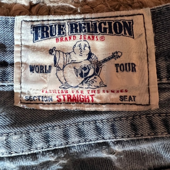 Custom Vintage Hand Distressed True Religion Jeans 36 - Picture 4 of 5